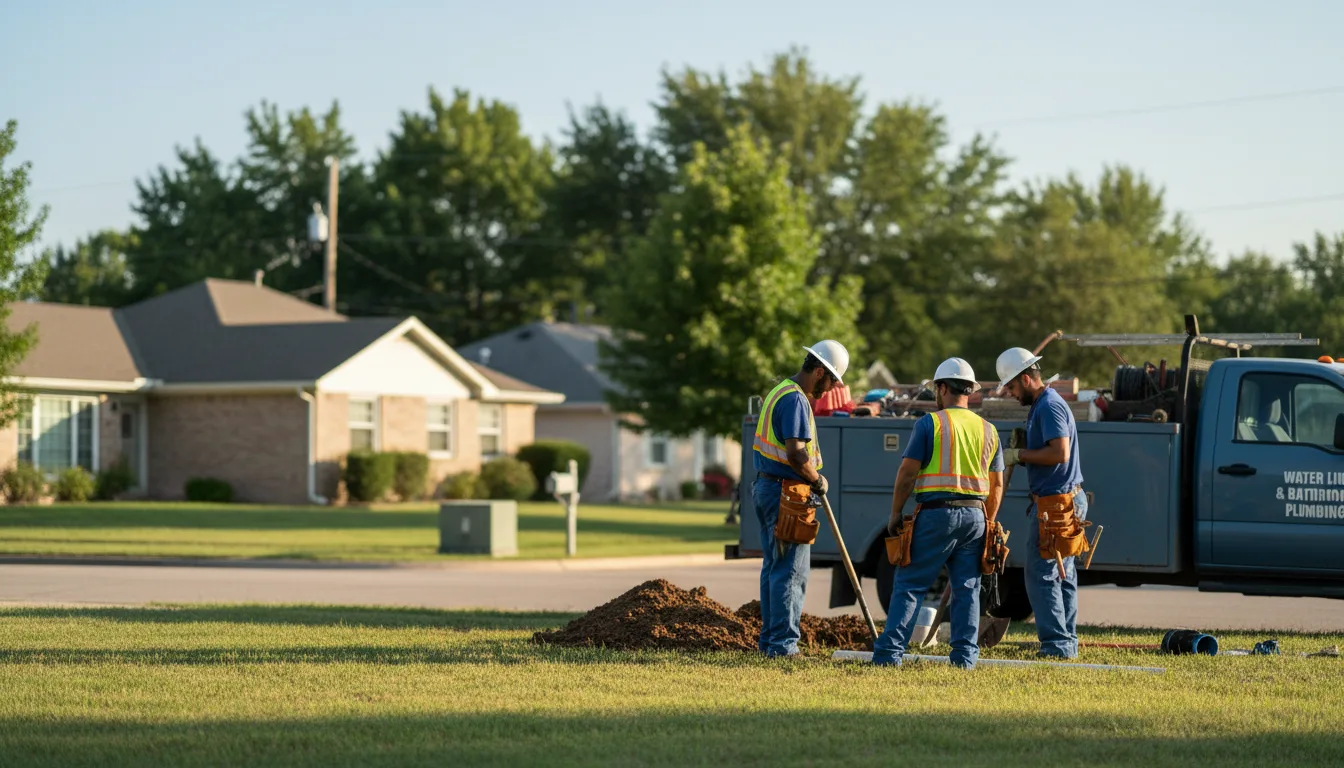 Residential water line and bathroom plumbing service in Villard, MN